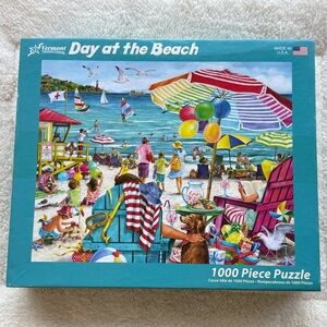 Vermont Christmas Company Day at the Beach 1000 Piece Puzzle